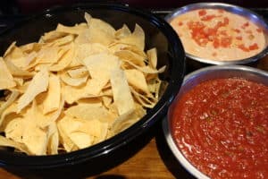 Chips and dip Catering tray with homemade beer cheese and salsa