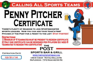 Penny Pitcher Certificate