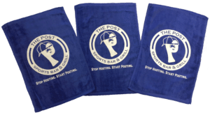 Post Sports Bar & Grill Blue Rally towels